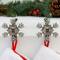 Original MantleClip® Pewter Snowflake Icons Stocking Holders, 2ct.